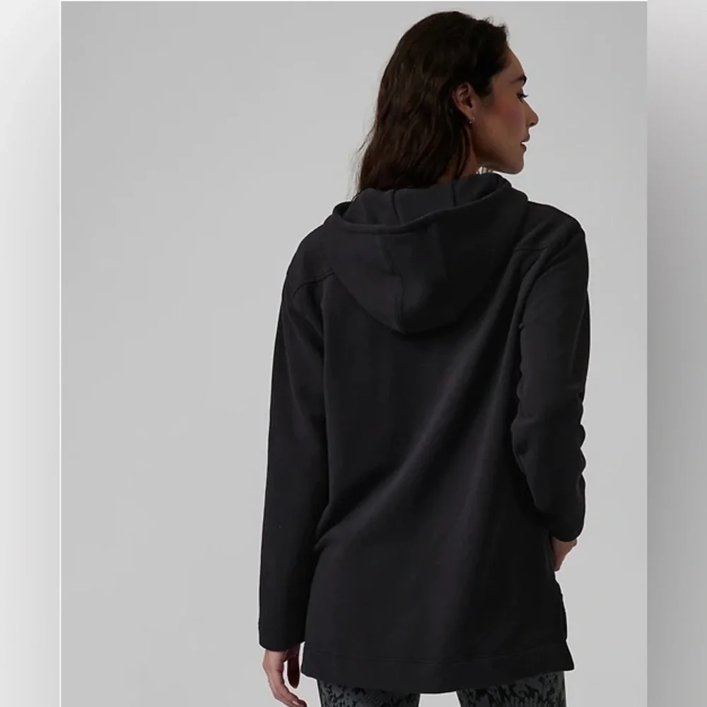 Women's Black ATHLETA Retroplush Tunic Hoodie in Size Large Excellent Condition - Picture 5 of 10